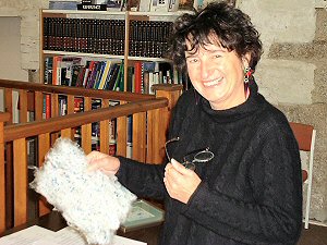 Ann showing a sample - click to enlarge